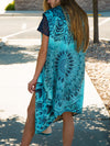 Teal Mandala Burn Summer Dream Cloak