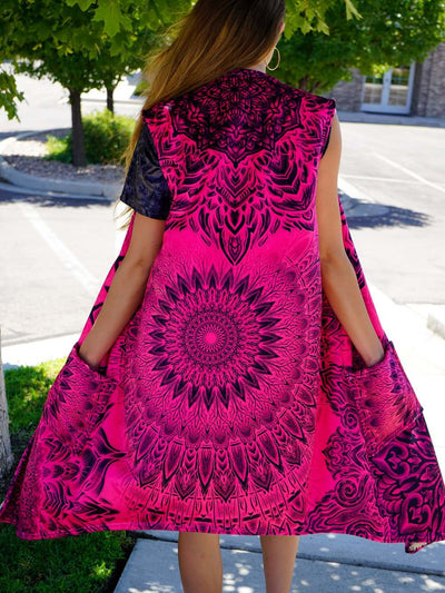 Pink Mandala Burn Summer Dream Cloak