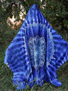 Aqua Mandala Hooded Blanket