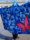 Beautiful Butterfly Hooded Blanket