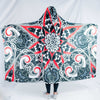 Black and Red Mandala Hooded Blanket