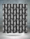 Black and White Pineapple Shower Curtain