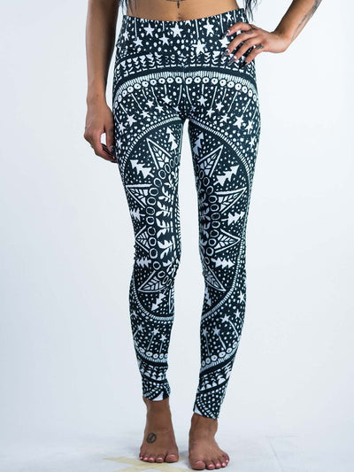 Black Mandala Forest Leggings