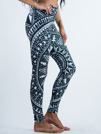 Black Mandala Forest Leggings