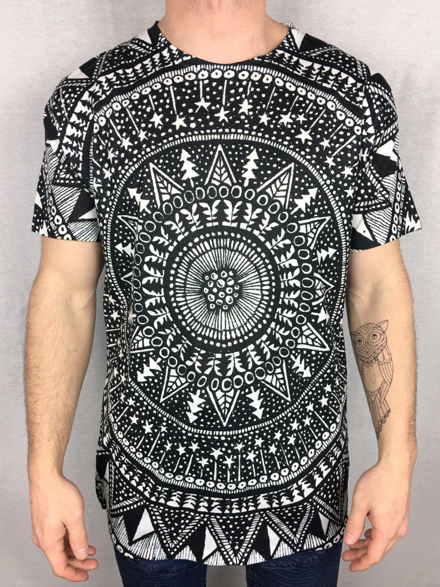 Black Mandala Forest Unisex Crew