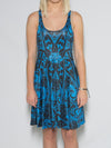 Blue Mandala Flowy Racerback Dress