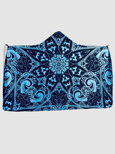 Blue Mandala Hooded Blanket