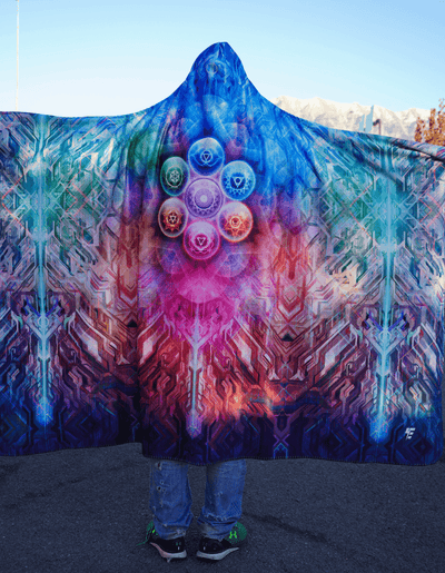 Chakra Balls Hooded Blanket