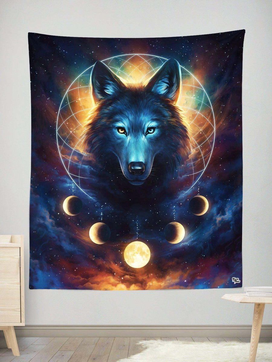 Dream Catcher Wolf Wall Tapestry