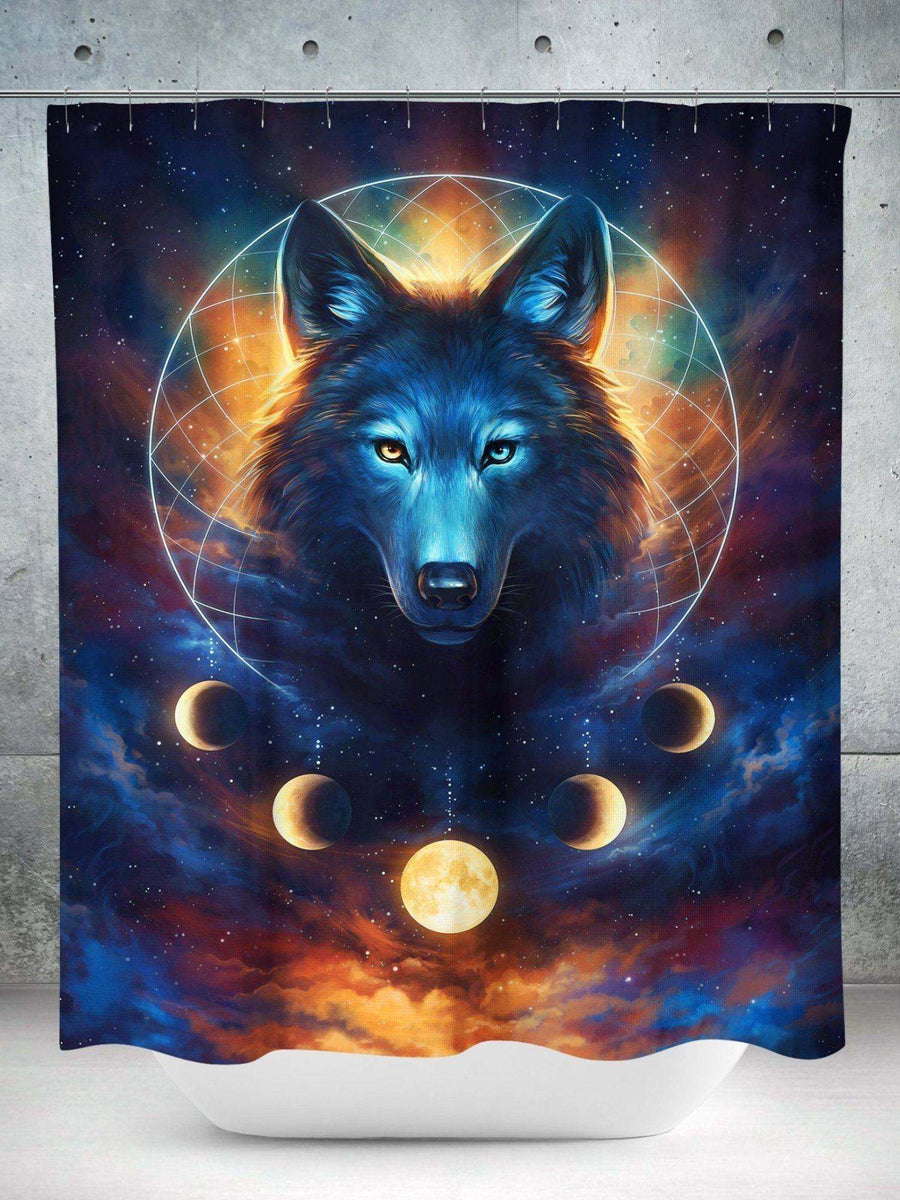 Dream Catcher Wolf Shower Curtain