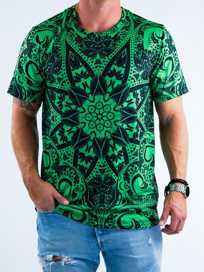 Electro Green Mandala Unisex Crew