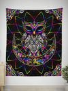 Electro Owl Tapestry