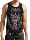 Electro Owl Unisex Tank Top