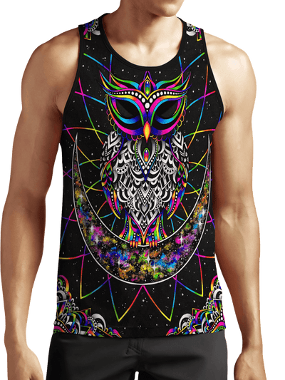 Electro Owl Unisex Tank Top