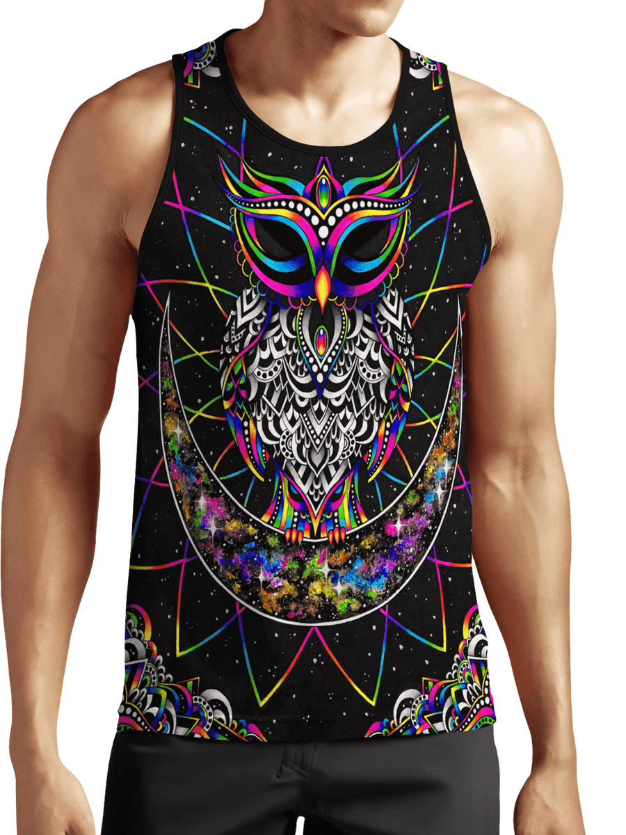 Electro Owl Unisex Tank Top