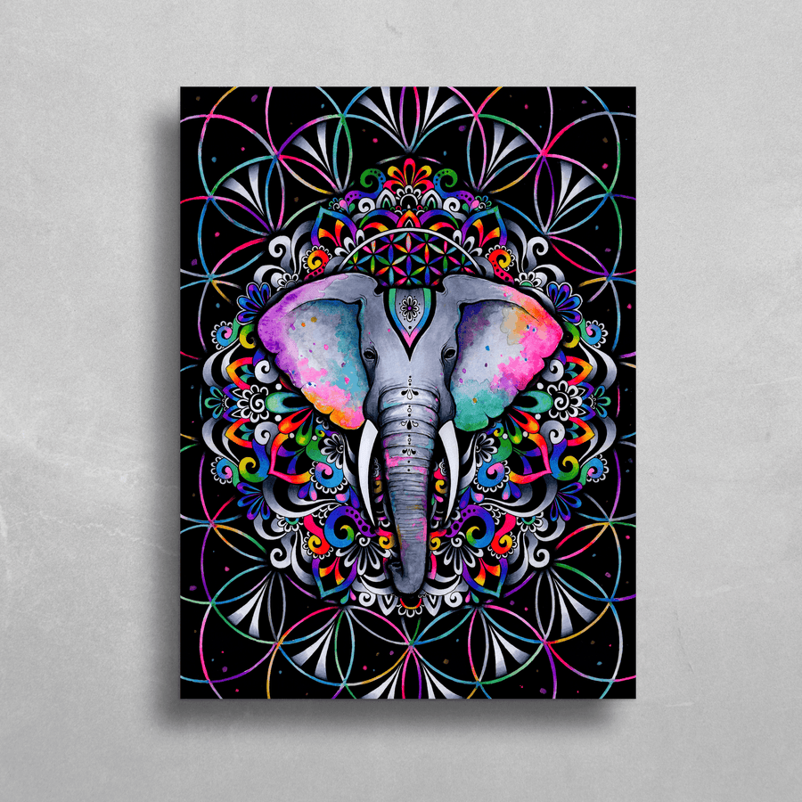 Electro-phant HD Metal Panel Print Ready to Hang