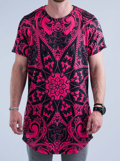 Electro Pink Mandala Tall Tee