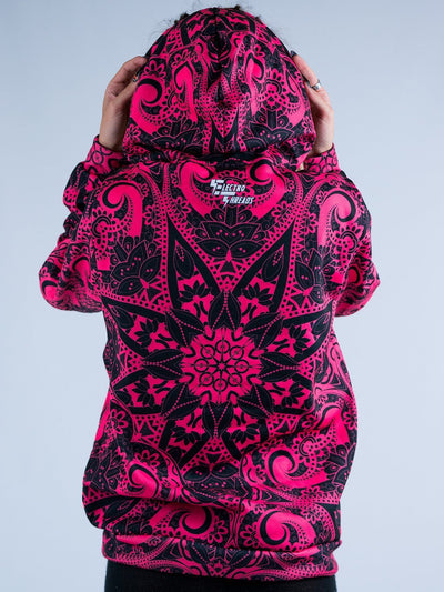 Electro Pink Mandala Unisex Hoodie