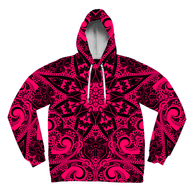 Electro Pink Mandala Unisex Hoodie