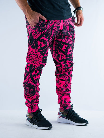 Electro Pink Mandala Unisex Joggers