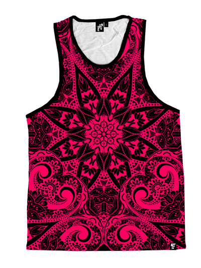 Electro Pink Mandala Unisex Tank Top