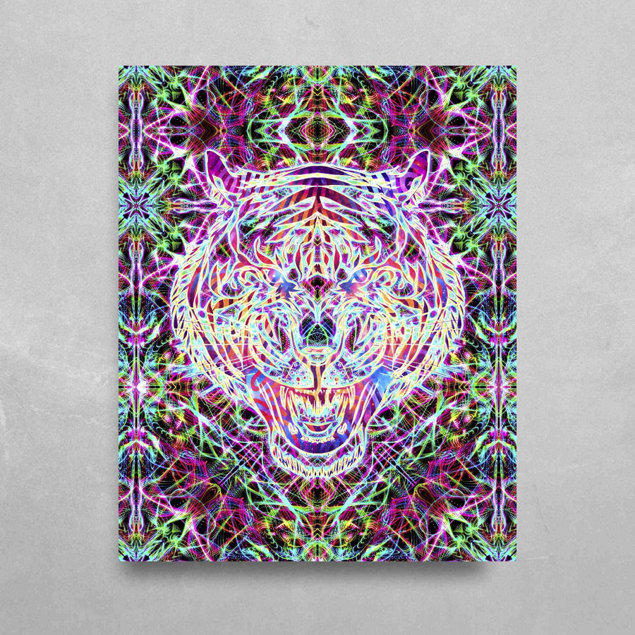 Electro Tiger HD Metal Panel Print Ready to Hang