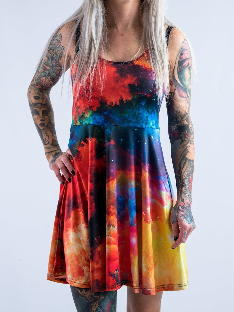 Galaxy Flowy Racerback Dress