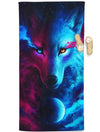 Galaxy Wolf Beach Throw