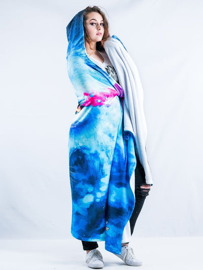 Galaxy Wolf Hooded Blanket