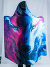 Galaxy Wolf Hooded Blanket