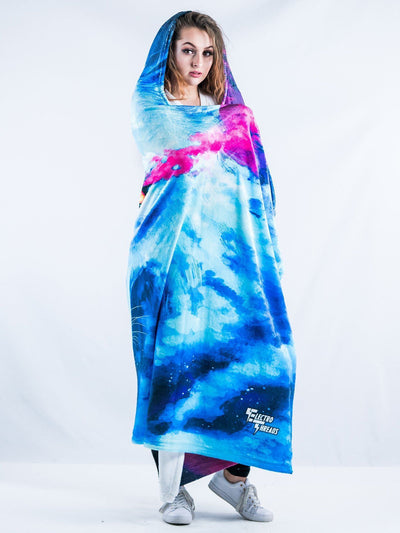 Galaxy Wolf Hooded Blanket