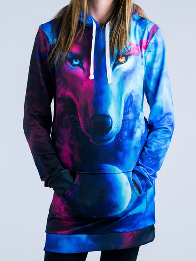 Galaxy Wolf Hooded Dress