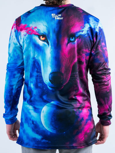 Galaxy Wolf Vented Long Sleeve Shirt