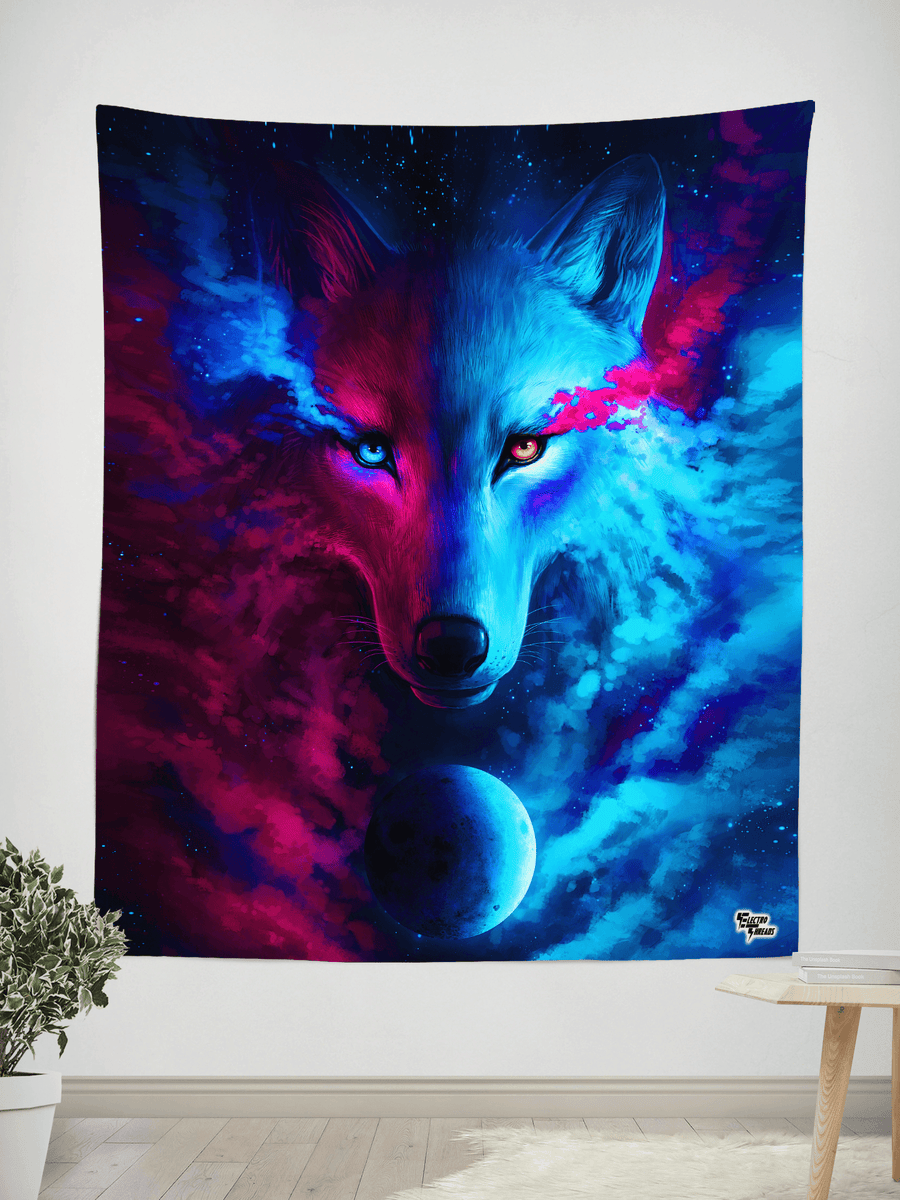 Galaxy Wolf Tapestry