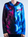 Galaxy Wolf Unisex Hooded Long Sleeve Shirt