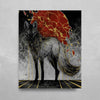 Gold Maned Wolf HD Metal Panel Print Ready to Hang