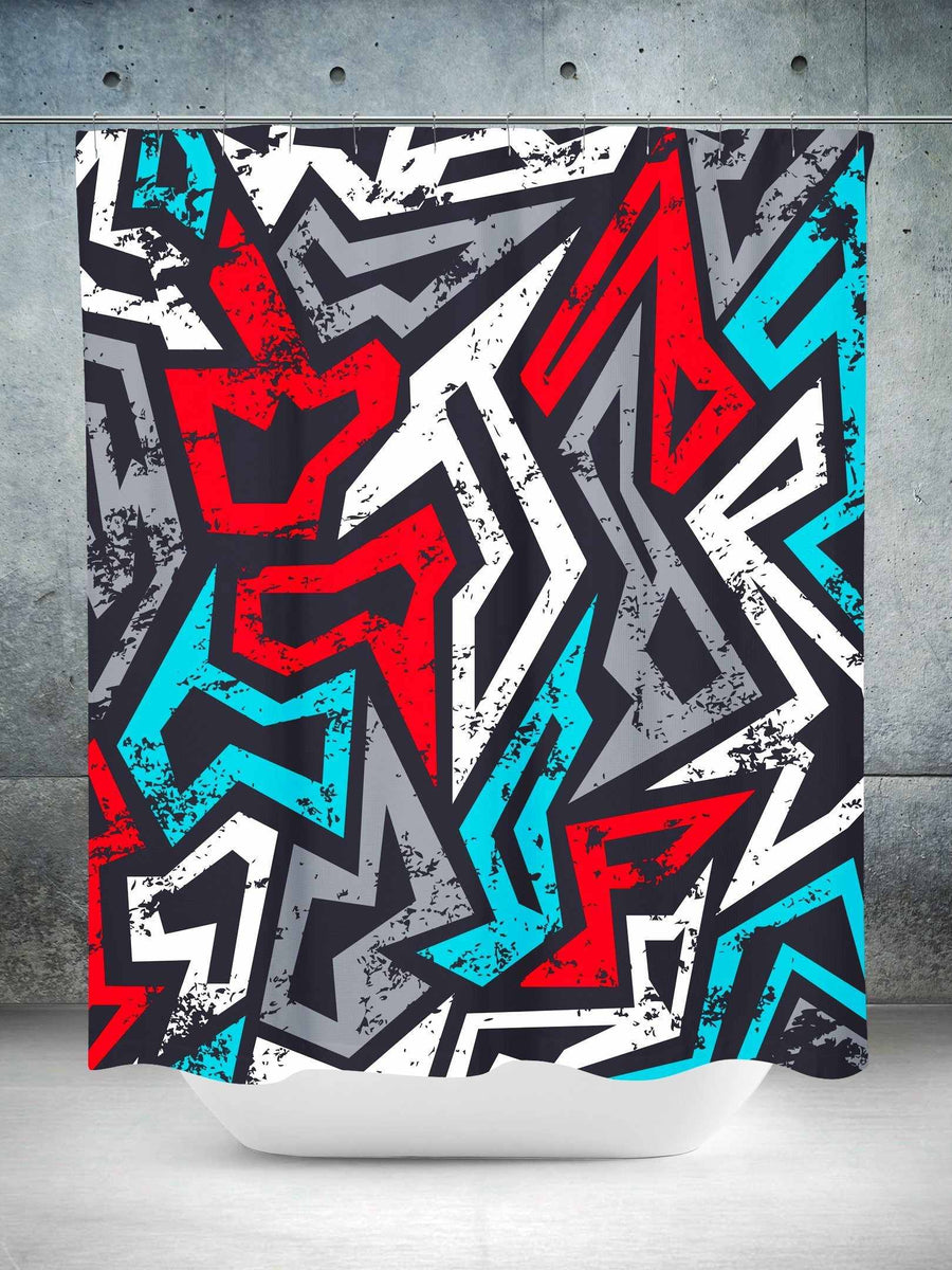 Graffiti Grunge Shower Curtain