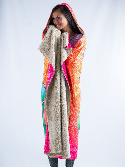 Groovy Vibes Hooded Blanket