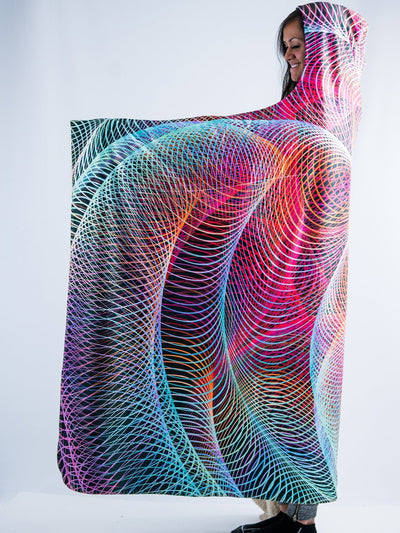 Hypnotic Vortex Hooded Blanket