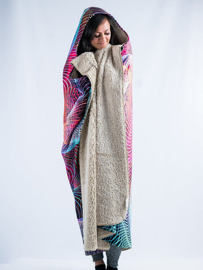 Hypnotic Vortex Hooded Blanket