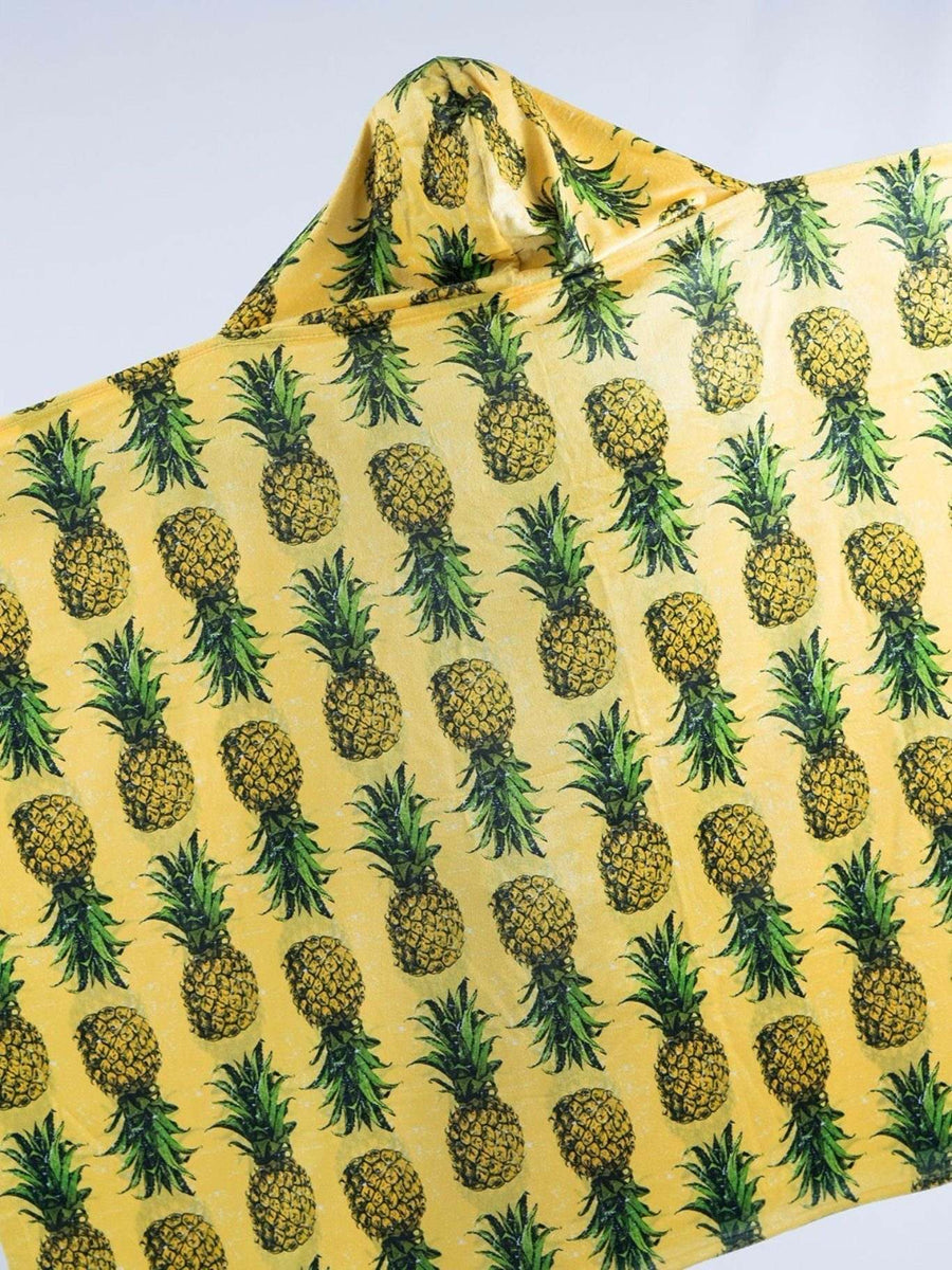 Kids Pineapple Hooded Blanket