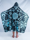 Kids Teal Mandala Hooded Blanket