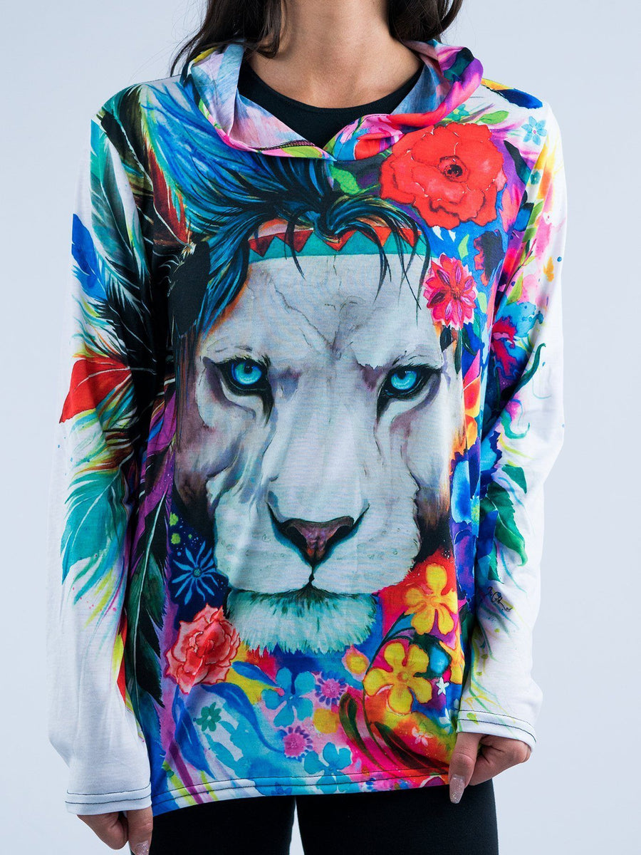 King of Lions Unisex Hooded Long Sleeve Shirt