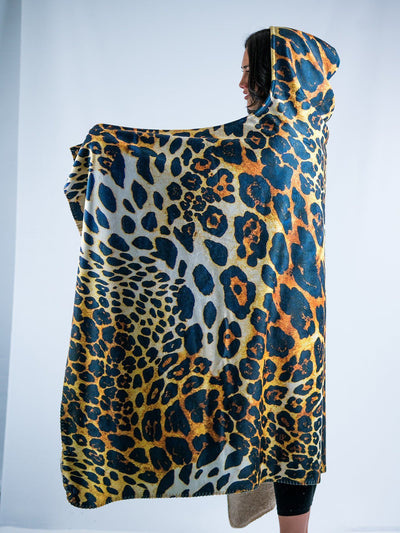 Leopard Hooded Blanket