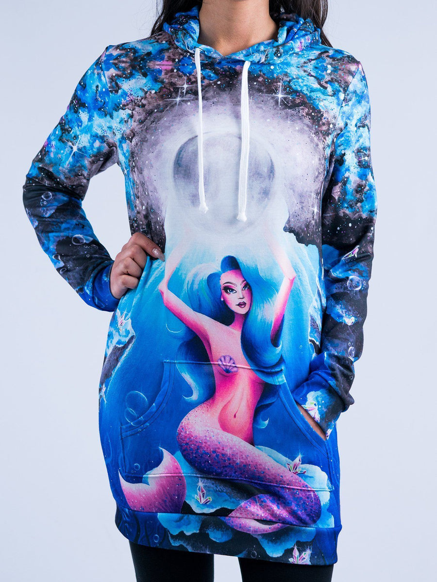 Lunar Mermaid Hooded Dress