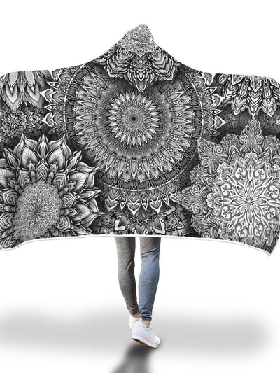 Mandala Bloom V2 Hooded Blanket