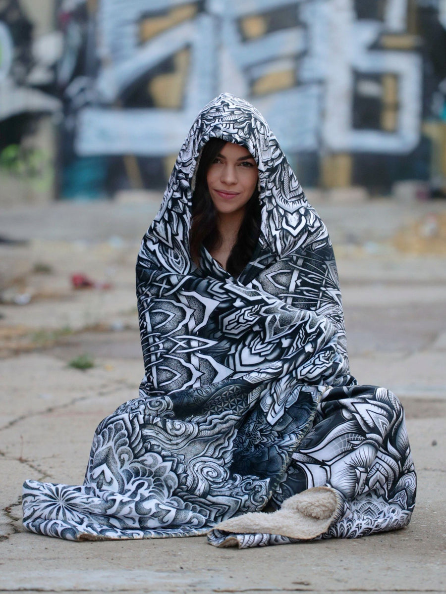 Mandala Bloom V2 Hooded Blanket