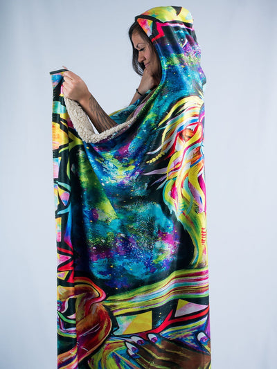 Meditating Rafiki Hooded Blanket