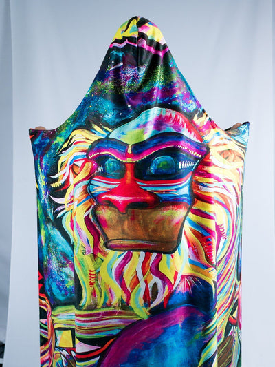 Meditating Rafiki Hooded Blanket