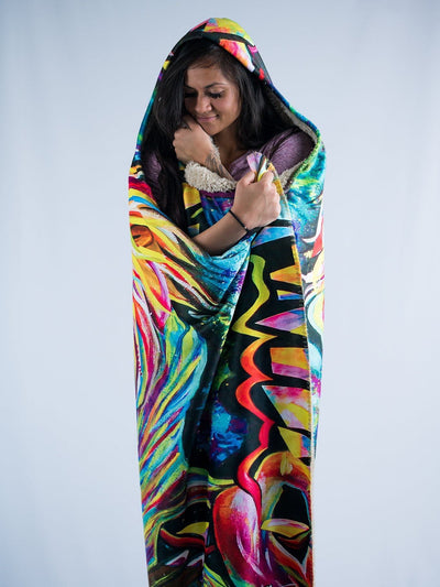 Meditating Rafiki Hooded Blanket